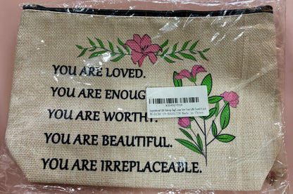 2 SIDED PRINTED  ZIPPER MAKEUP BAGS