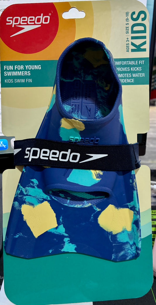 NAVY MARBLE SPEEDO KIDS SWIM FIN