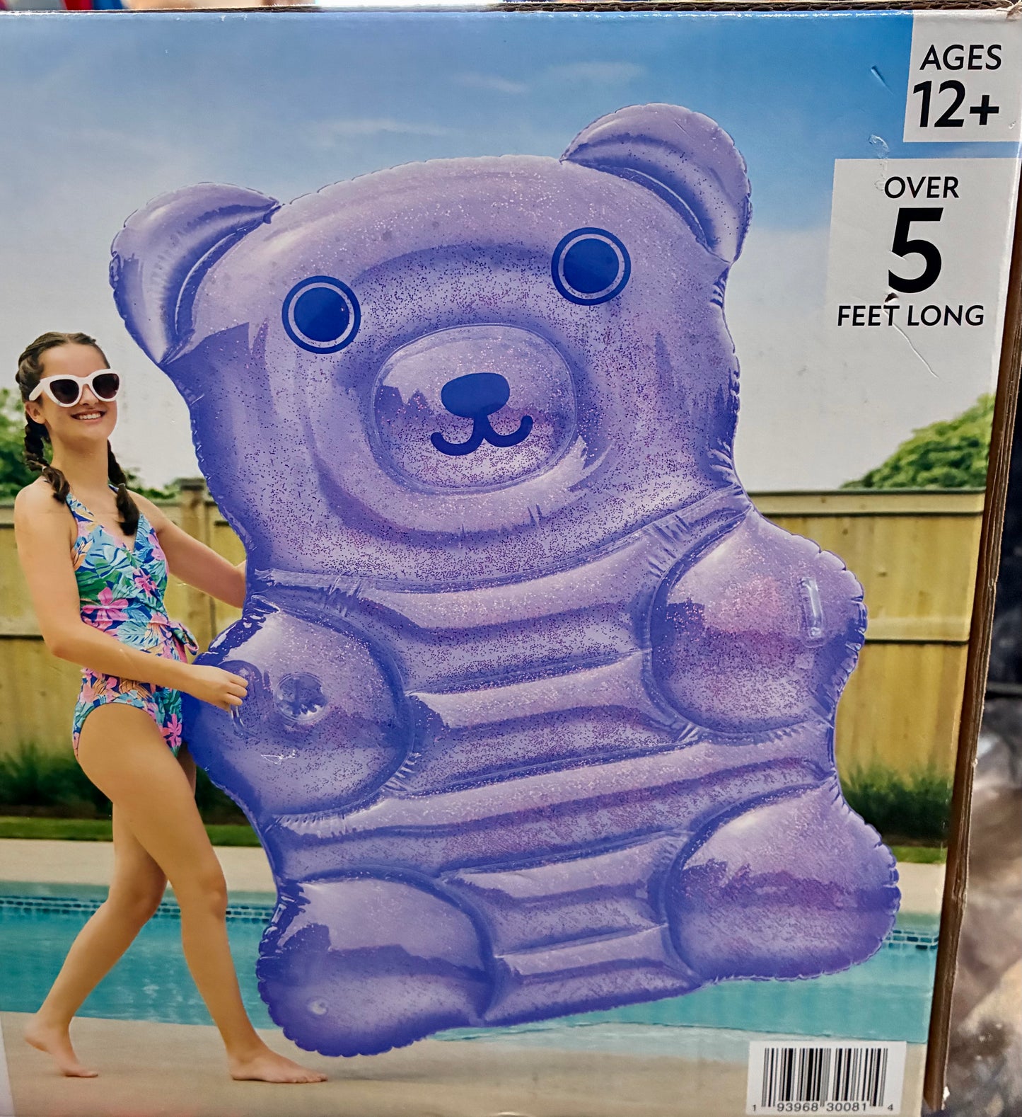 PURPLE BEAR INFLATABLE FLOAT