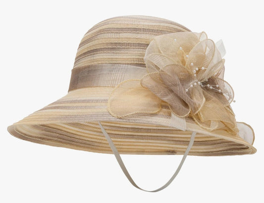 Women Kentucky Hat Derby Church Hat, Outdoor Cloche Sun Hat Bucket Hat