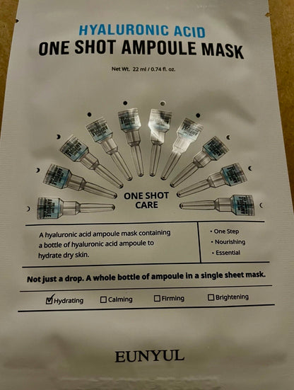 2 ONE SHOT AMPOULE MASK HYALURONIC ACID