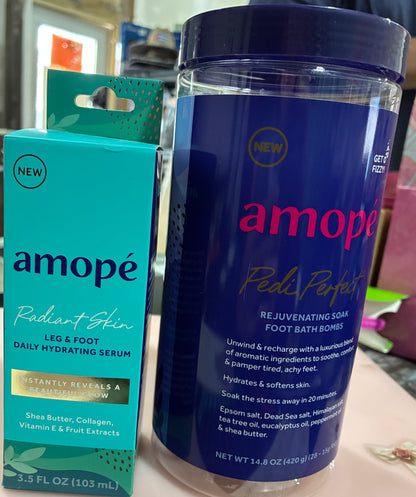 AMOPE' PEDI PERFECT FOOT SOAK or HYDRATING SERUM