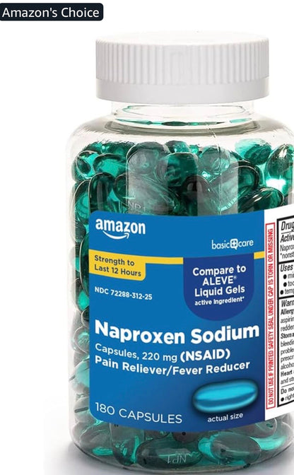 AMAZON  NAPROXEN SODIUM  (compare to  ALEVE) GEL CAPS