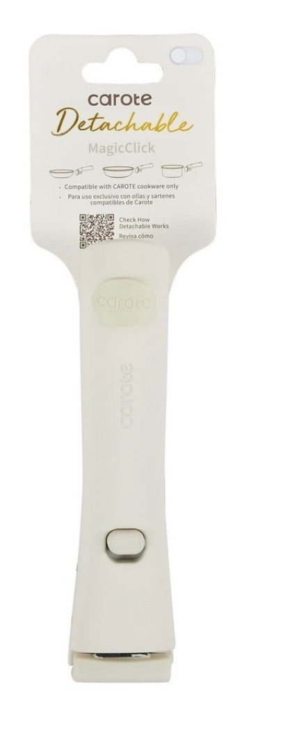 Universal Removable Handle for Pots and Pans, White
