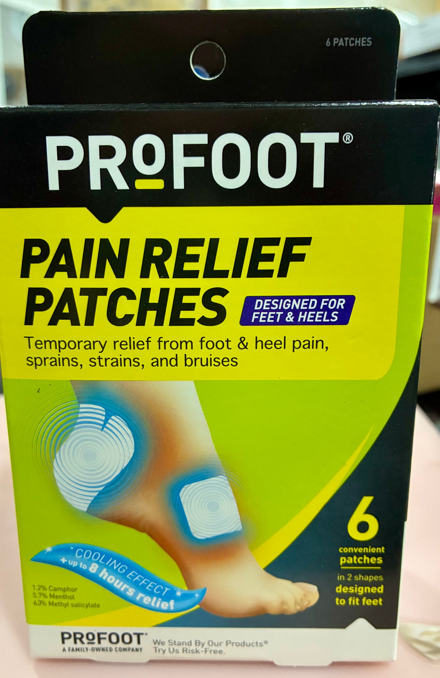 PROFOOT PAIN RELIEF PATCHES FOR FOOT AND HEEL or COOL @ HEAT GEL