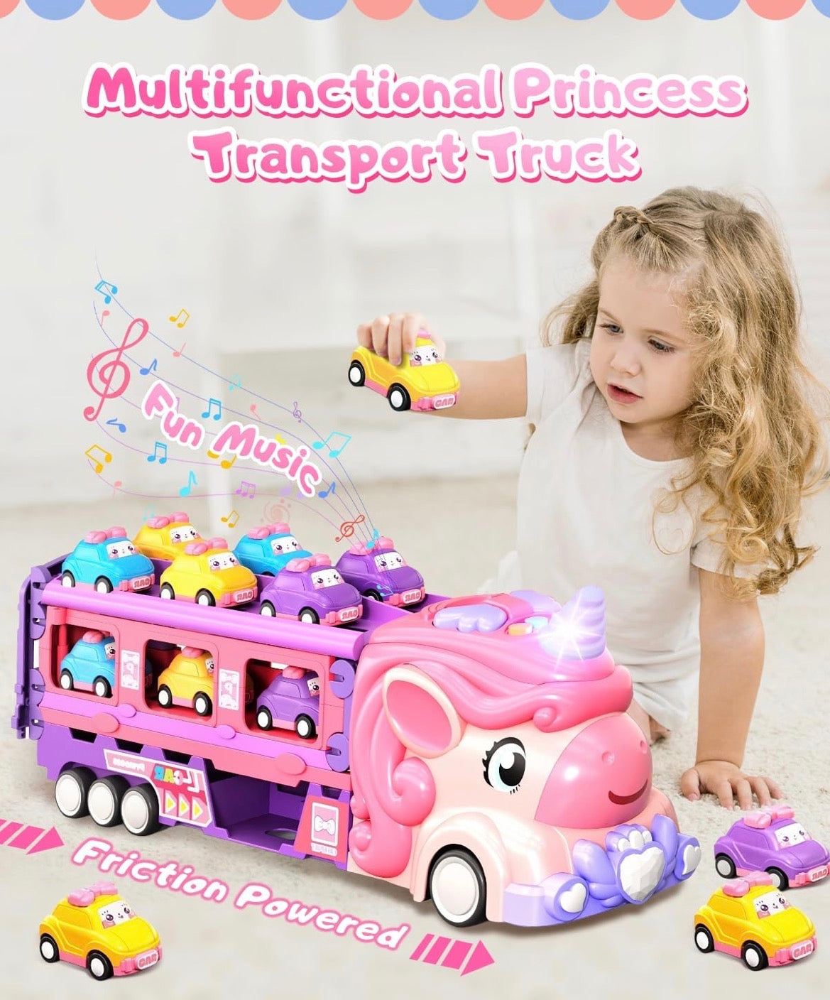 PINK TRANSPORT TRUCK GIRLS DREAMING, by HERACLES