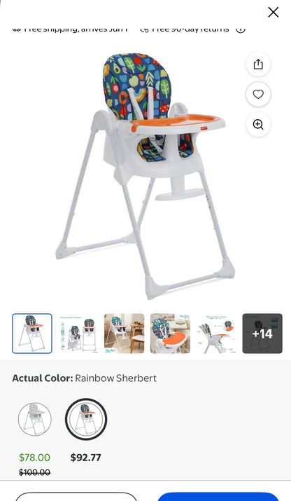 FISHER PRICE TINY BITES HIGHCHAIR