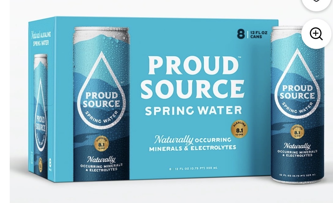 PROUD SOURCE SPRING WATER 8 PK of 16OZ CANS