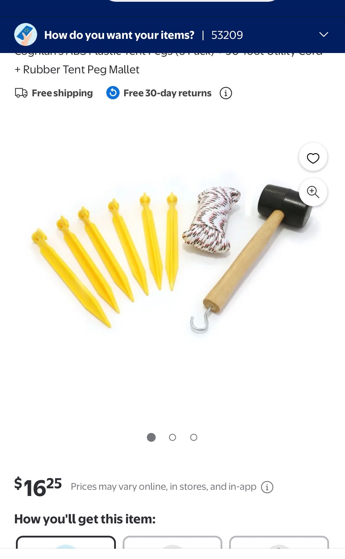 COGHLANS 9'' TENT PEG COMBO
