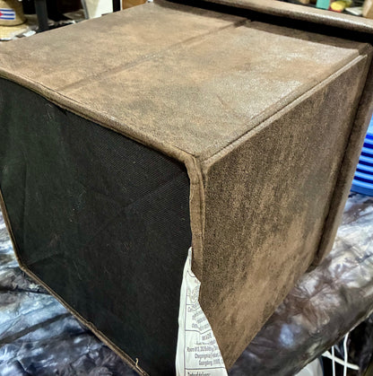 BROWN  STORAGE OTTOMAN