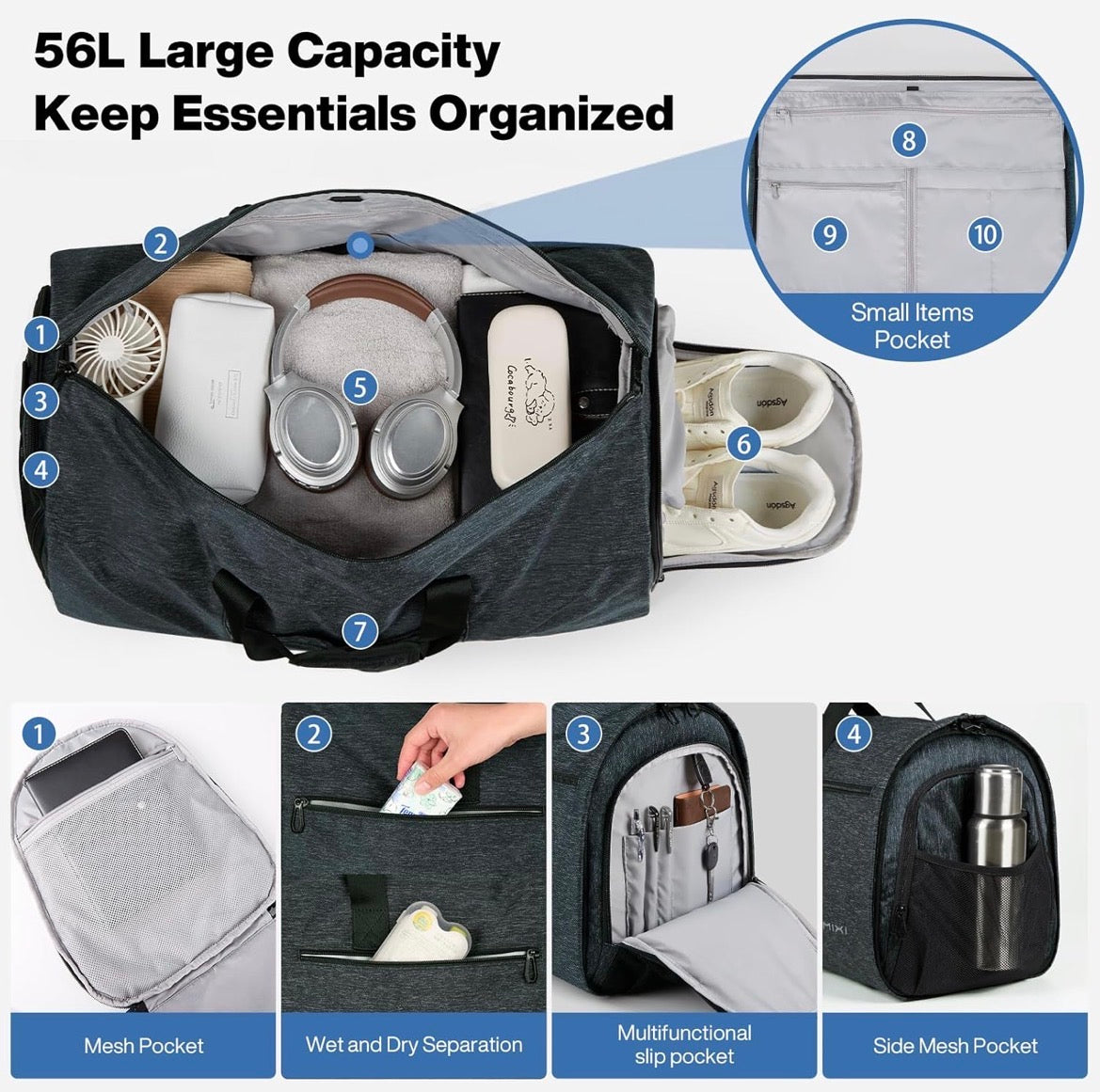 MIXI CARRY ON LUGGAGE  LARGE TRAVEL BAG