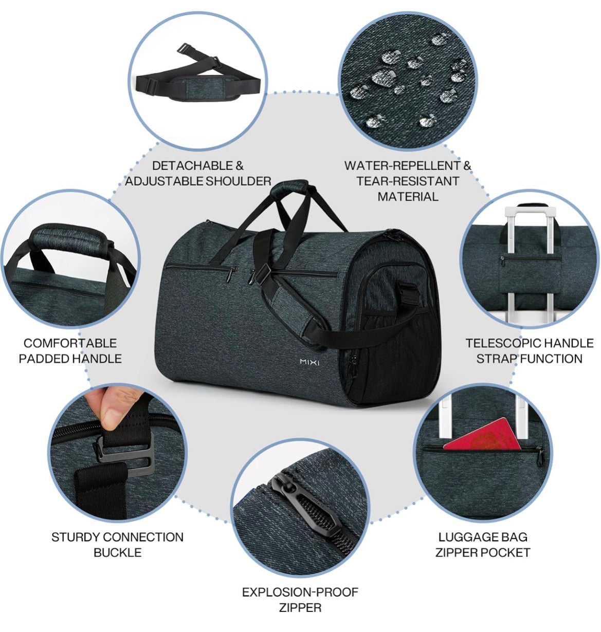 MIXI CARRY ON LUGGAGE  LARGE TRAVEL BAG