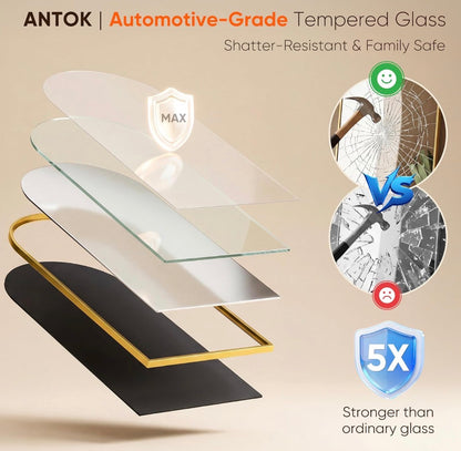 Antok 58"×19" Arched Full Length Floor Mirror, Gold Aluminum Frame