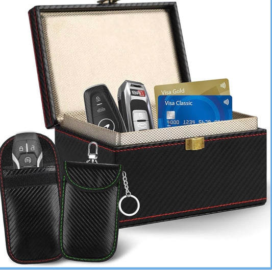 Faraday Box for Car Keys, RFID Signal Blocking Anti-Theft Shield, Key Fob Protector