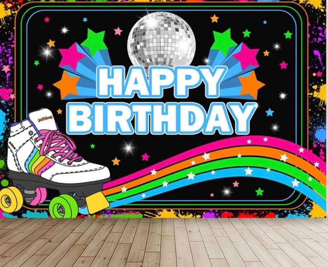 Background Graffiti Splash Banner Birthday Party Decoration for  Photoshoot Props Studio