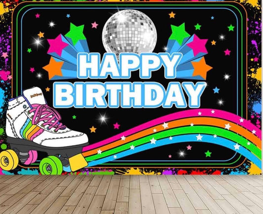 Background Graffiti Splash Banner Birthday Party Decoration for  Photoshoot Props Studio
