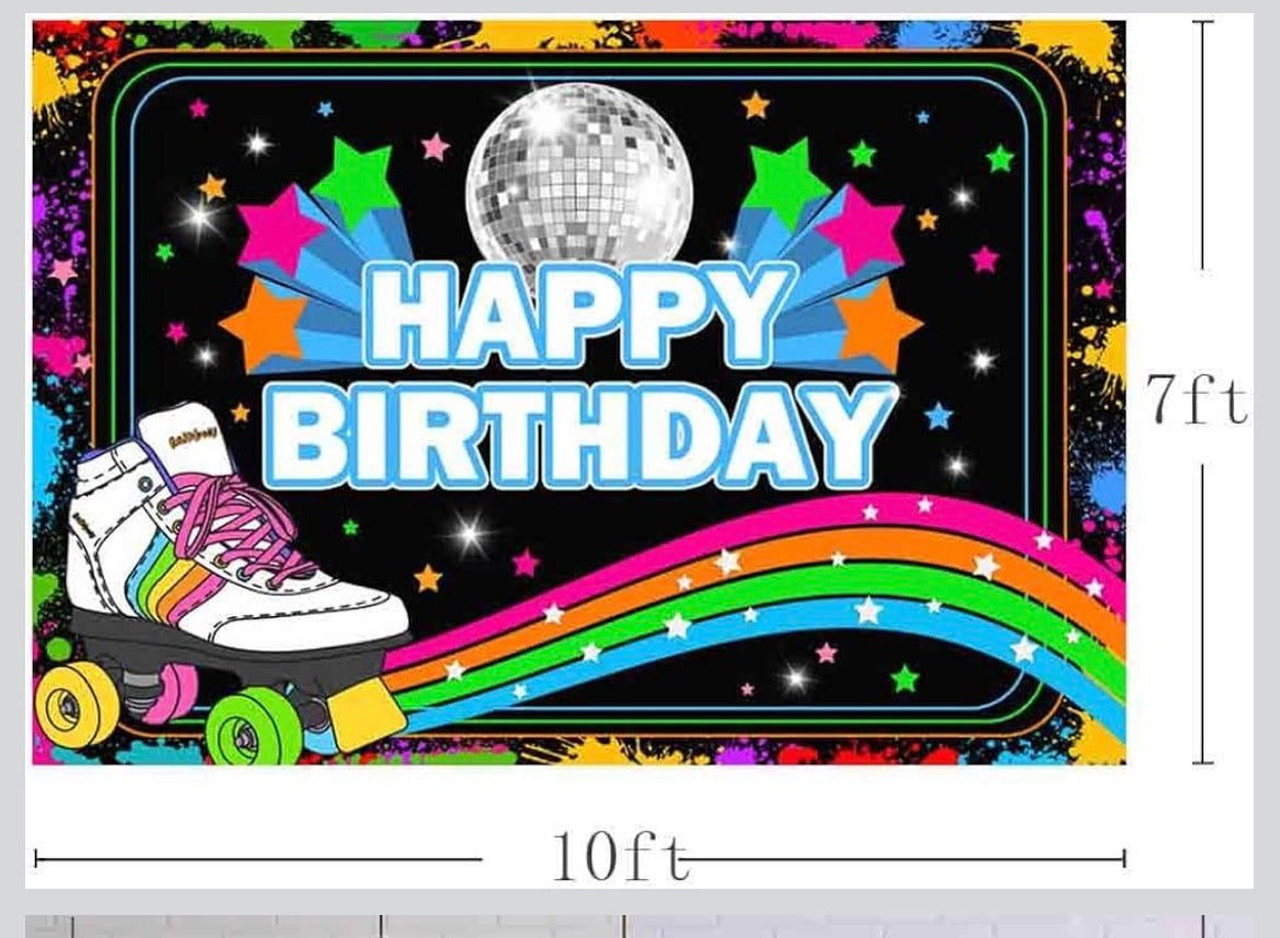 Background Graffiti Splash Banner Birthday Party Decoration for  Photoshoot Props Studio
