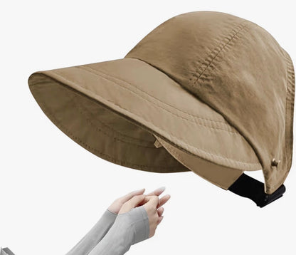 Women Visor Ponytail Sun Hat
