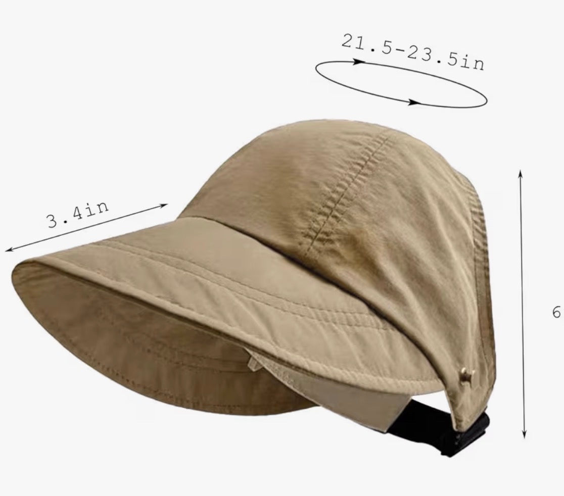 Women Visor Ponytail Sun Hat