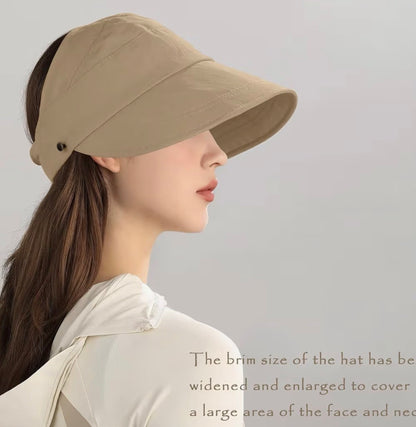 Women Visor Ponytail Sun Hat