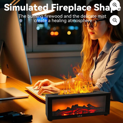 Flame Fireplace Essential Oil Diffuser + 3 essential oils
