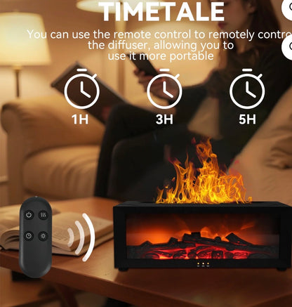 Flame Fireplace Essential Oil Diffuser + 3 essential oils