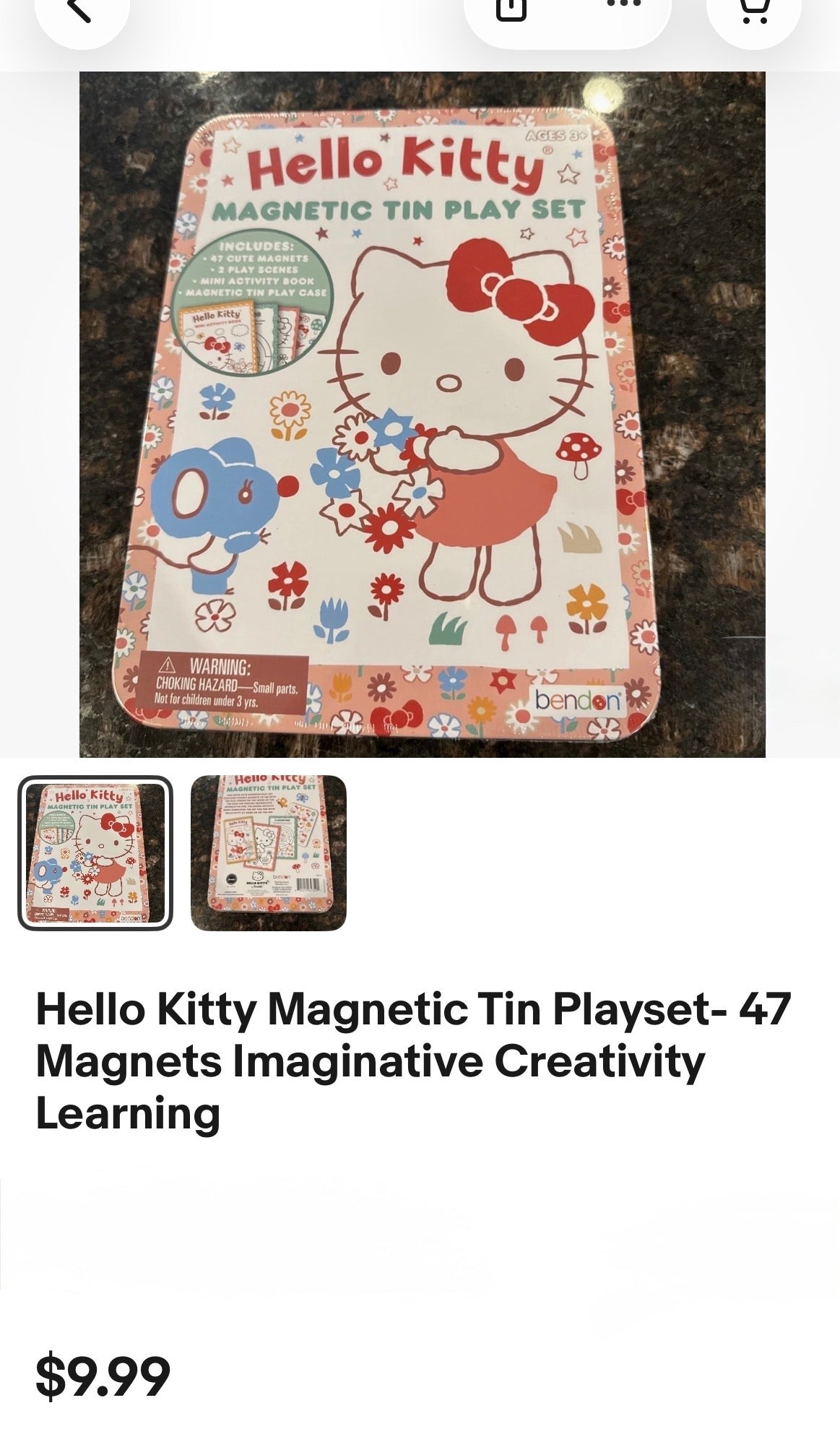 HELLO KITTY MAGNETIC TIN PLAY SET
