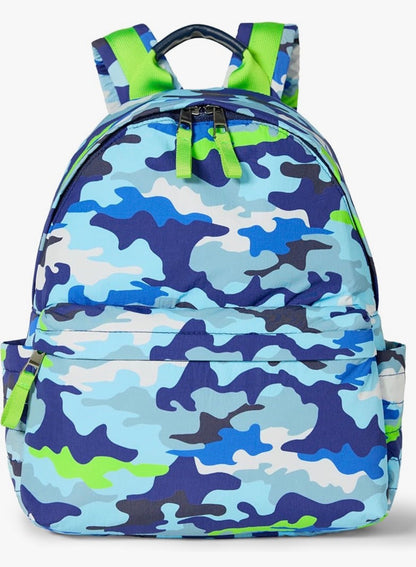 Amazon Essentials Unisex Kids' Backpack for Boys and Girls, Sky Blue Crazy Camo,