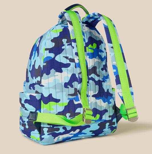Amazon Essentials Unisex Kids' Backpack for Boys and Girls, Sky Blue Crazy Camo,