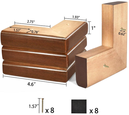 Wooden Bed Riser 1 inch Sofa Risers for Furniture