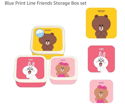 Blue Print Line Friends Storage Box set