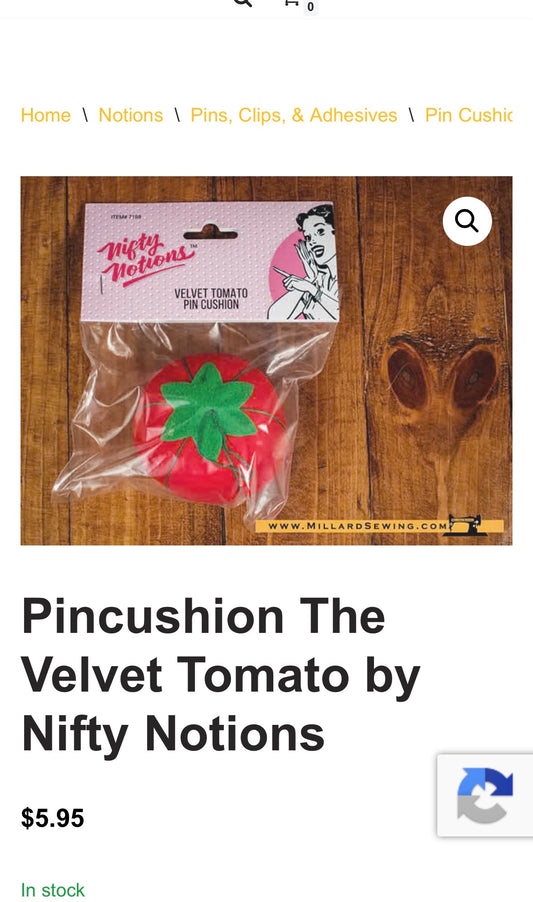 Pincushion The Velvet Tomato
