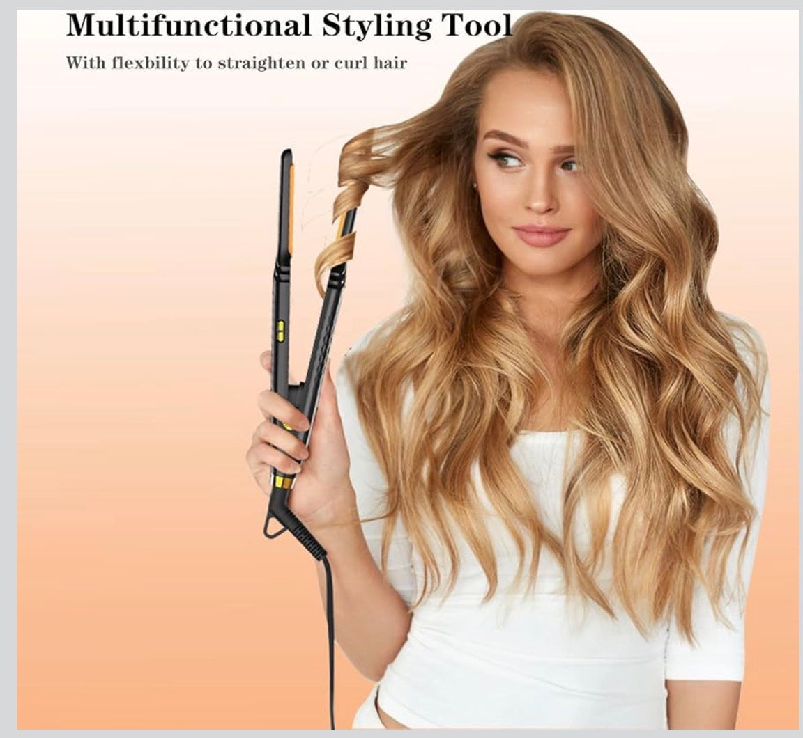 Pencil Flat Iron 3/10" Small Flat Irons for Short Hair,Pixie Cut & Bangs