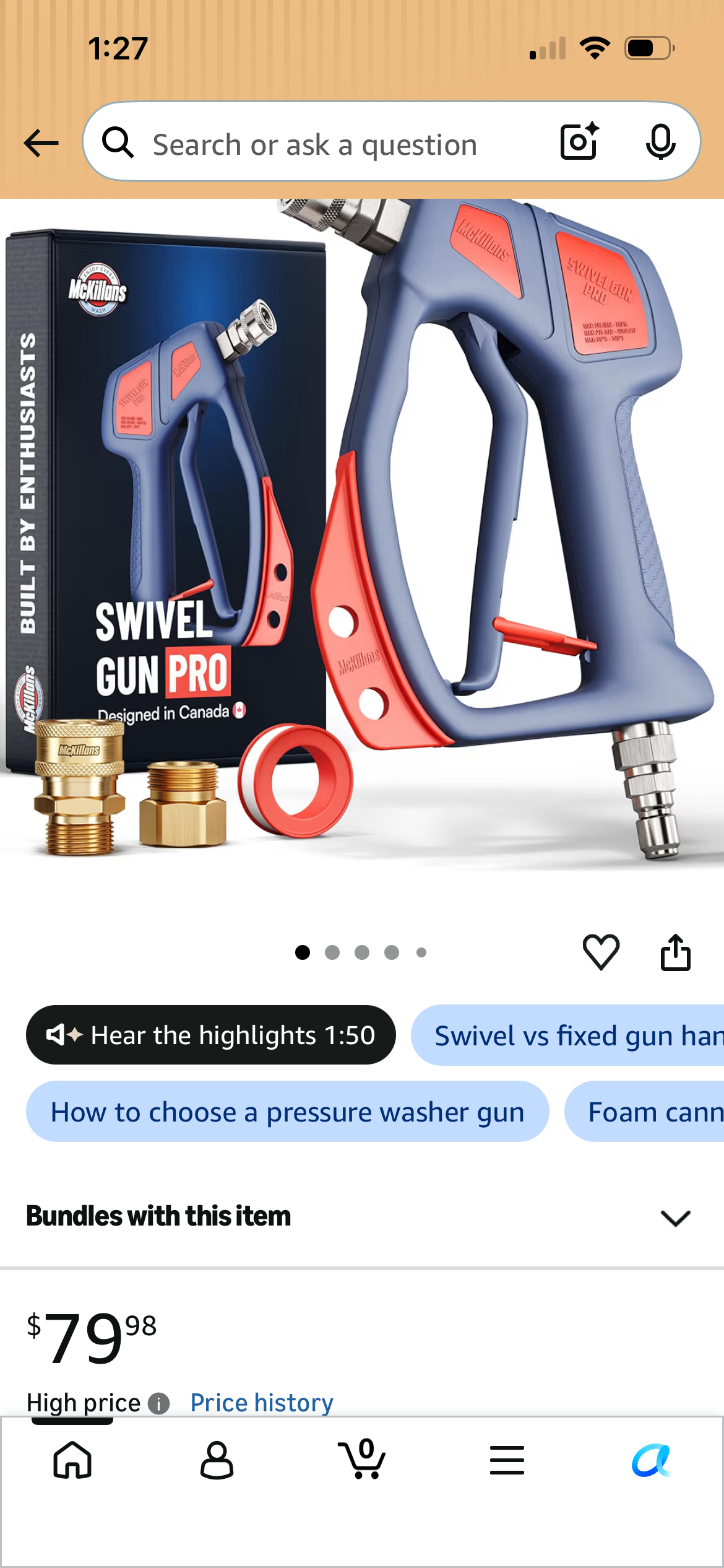 McKillans® Swivel Gun Pro - Swivel High Pressure Water Handle