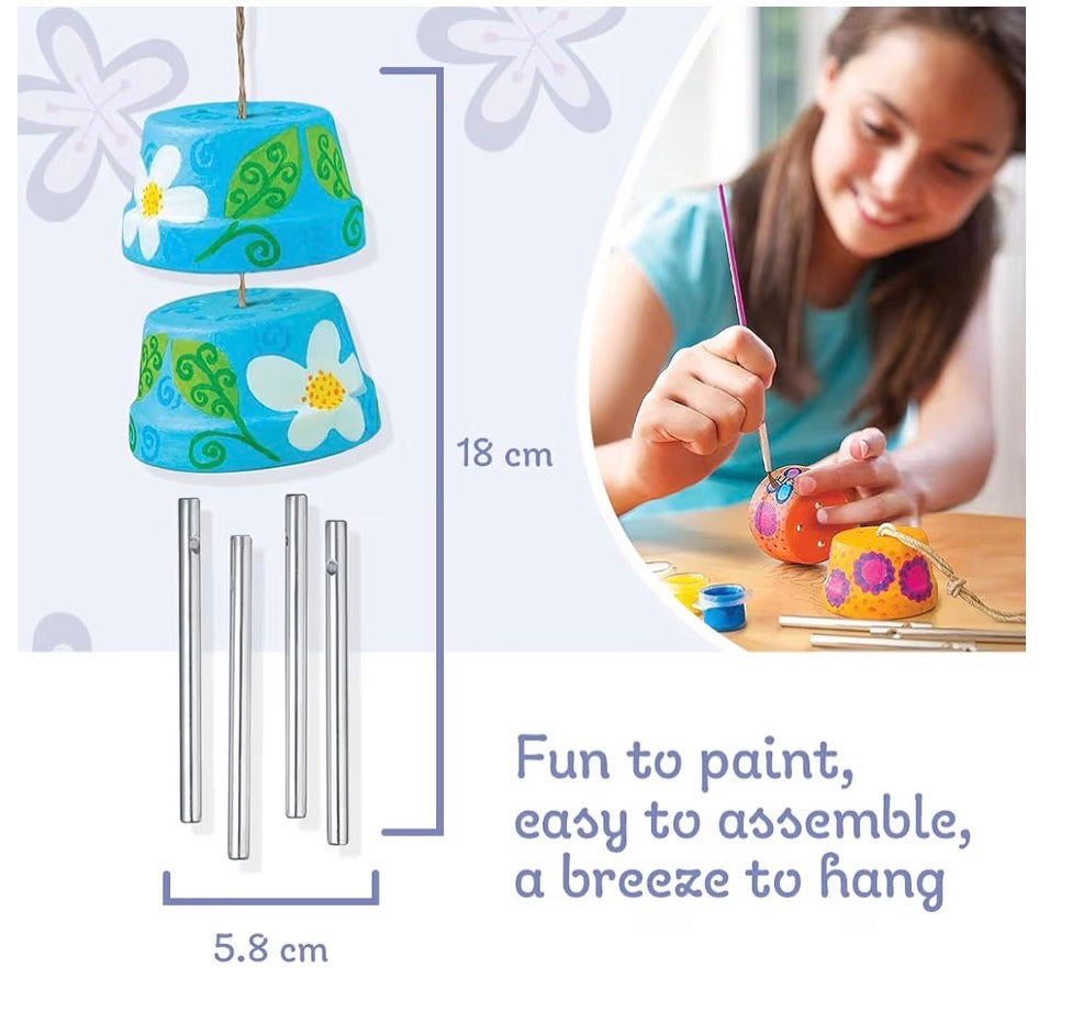 4M Make A Wind Chime Kit - Construct & Paint A Wind Powered Musical Chime DIY