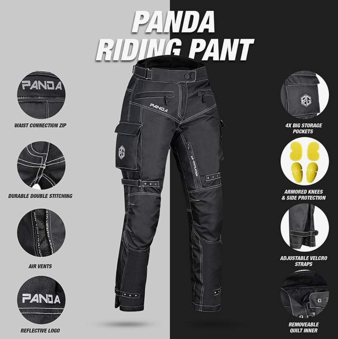 PANDA CYCLE GEAR Motorcycle Pants for Women