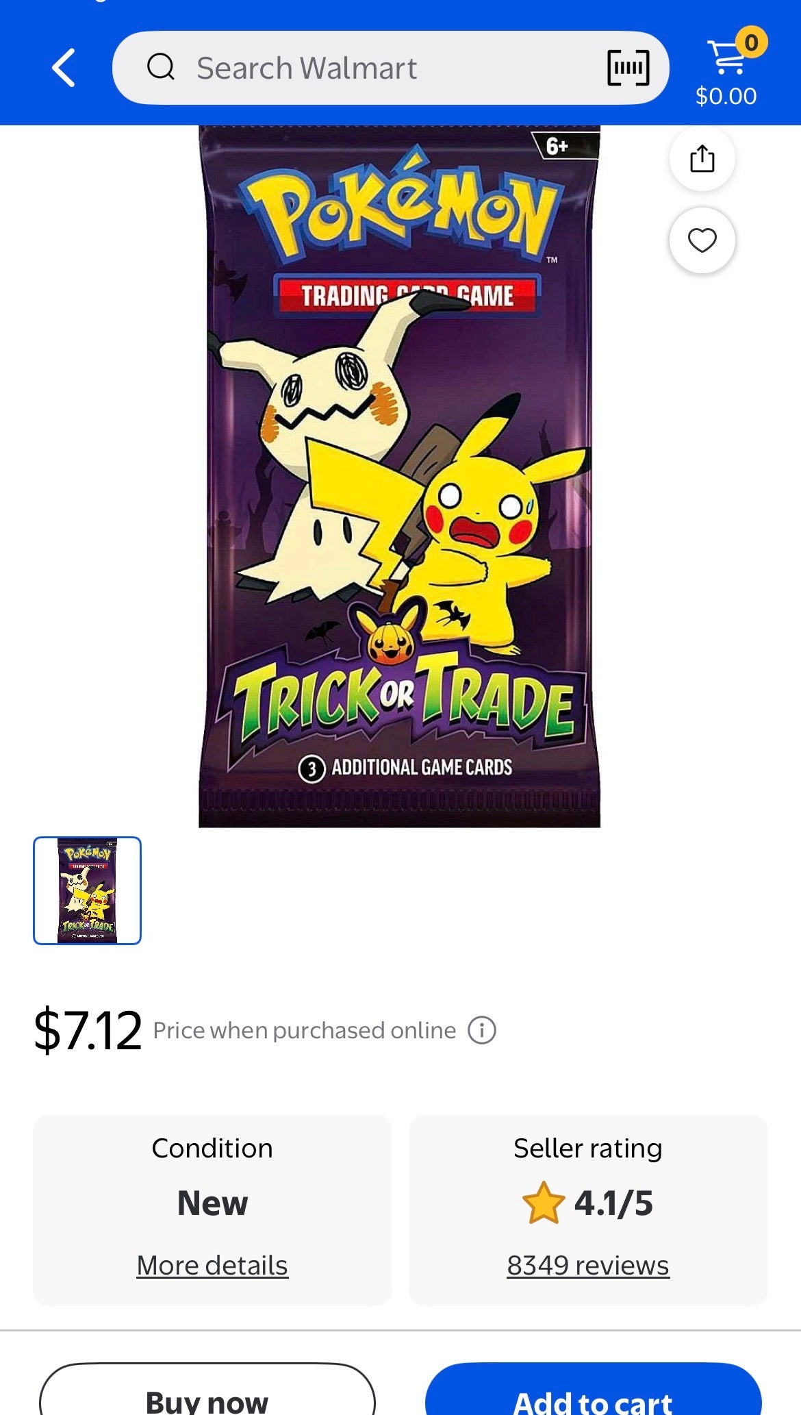 2023 Pokémon Trading Card Game Trick or Trade Mini Booster Pack.
