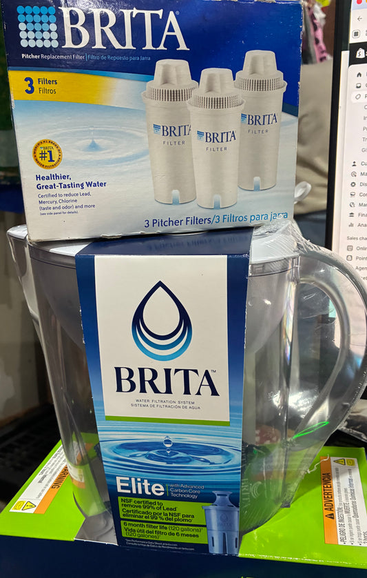 Brita Large 10 Cup Pacifica White Water Filter Pitcher withFilter