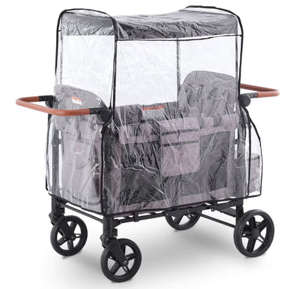 Rain Cover (stroller, wagon) Compatible with WONDERFOLD W4, Waterproof, Windproof,