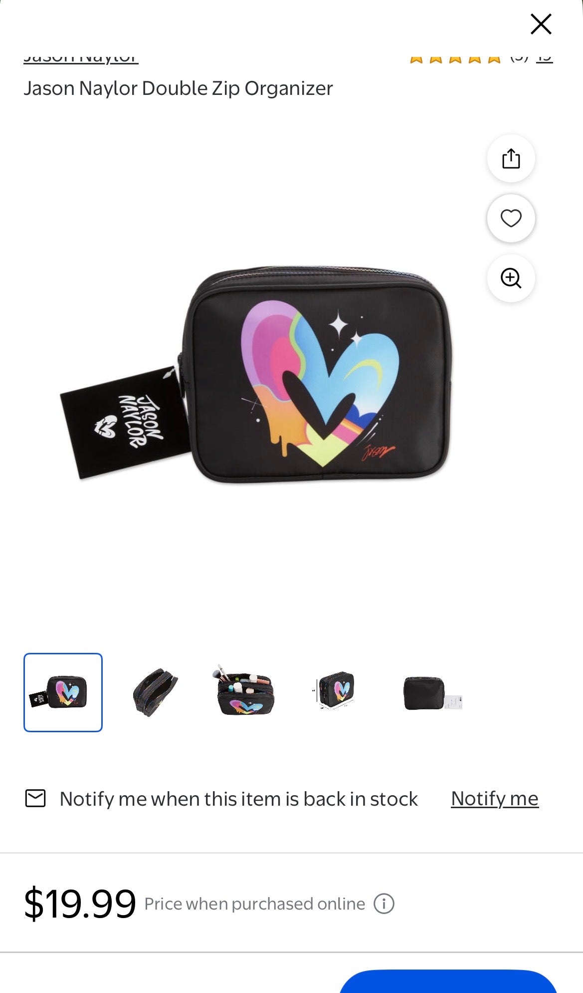 Jason Naylor Double Zip Organizer