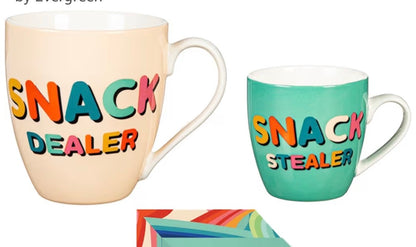 Snack Dealer/Stealer Mommy & Me Ceramic Cup Gift Set by Evergreen