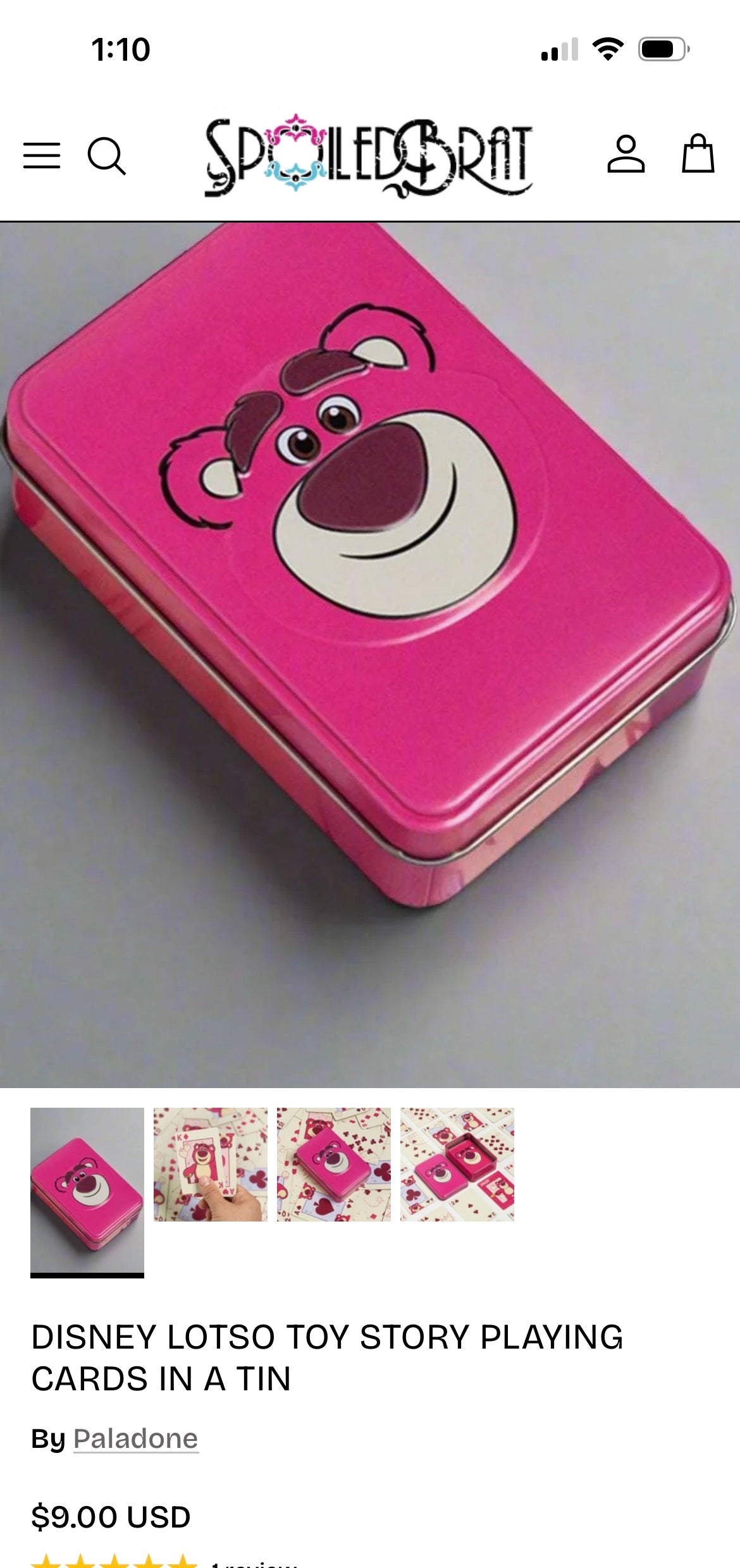 Toy Story Lotso playing card set