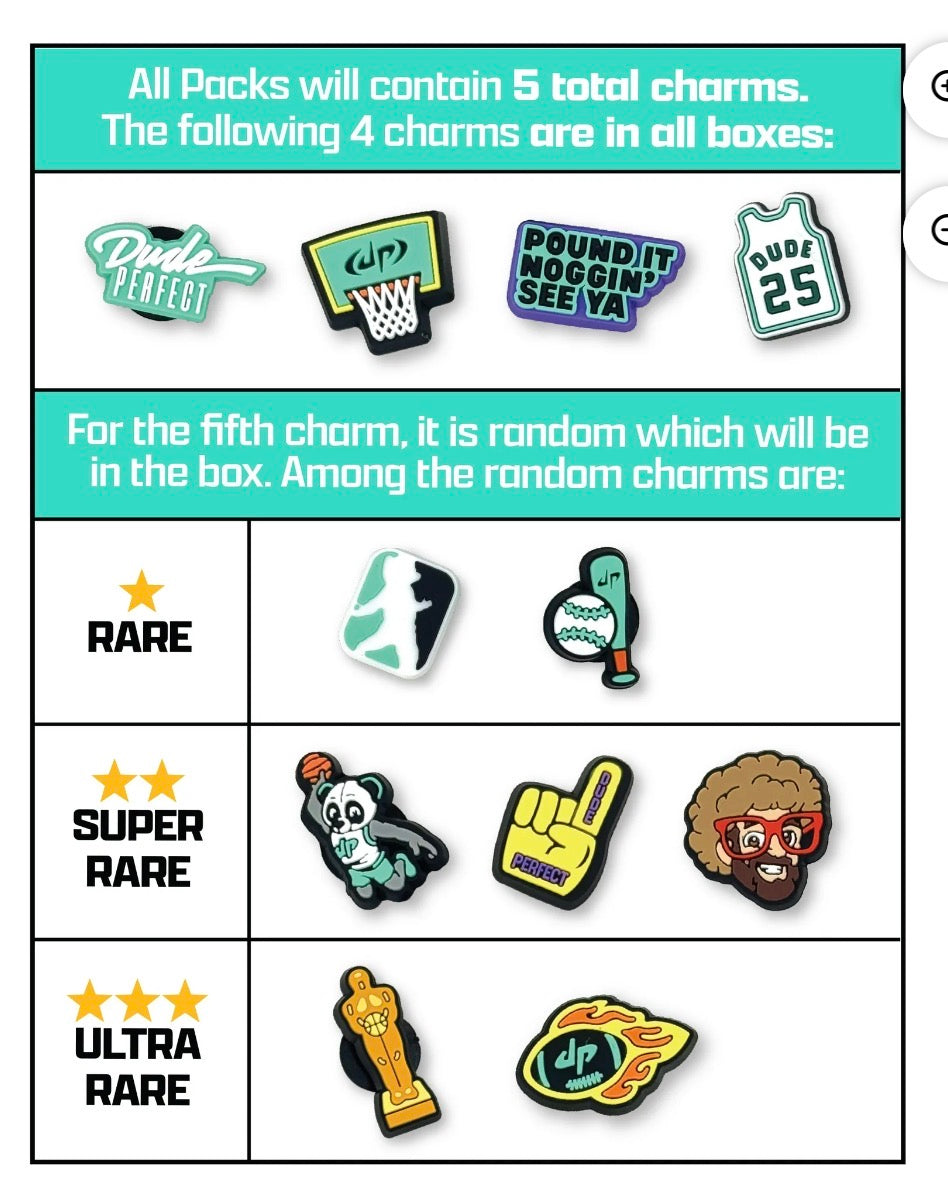 Dude Perfect Noggz Water Bottle Charms Collectibles Expansion,