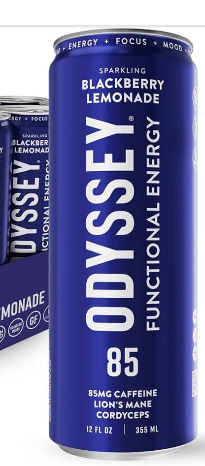 Odyssey Functional Energy Drink for Focus, Cognition &  Mood Support