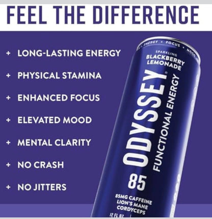 Odyssey Functional Energy Drink for Focus, Cognition &  Mood Support