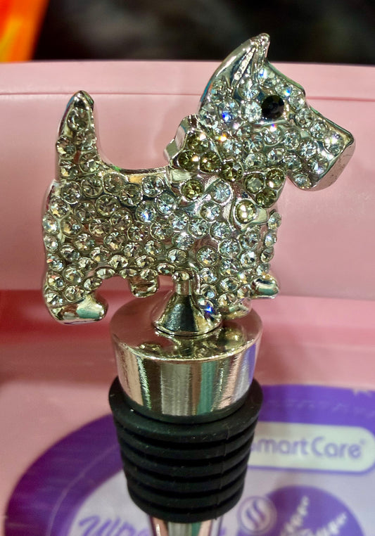 Crystal Dog Shaped Wine Stopper